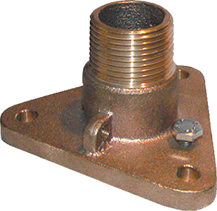 Groco IBVF750 Bronze Flanged Adapter for In-Line Ball Valve to Thru-Hull - 3/4 Inch