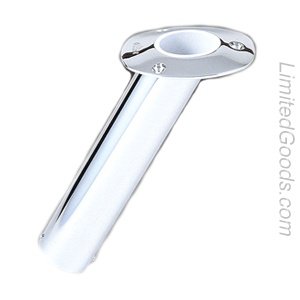 Lee'S Tackle RH525SS/XS Lee'S 30 Degree Ss Flush Mount Bar Pin Rod Holder Medium