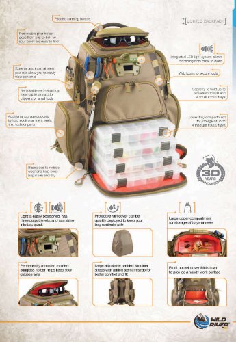 Wild River WT3604 Wild River Wt3604 Nomad Tackle Bag Lighted Backpack W/  Trays