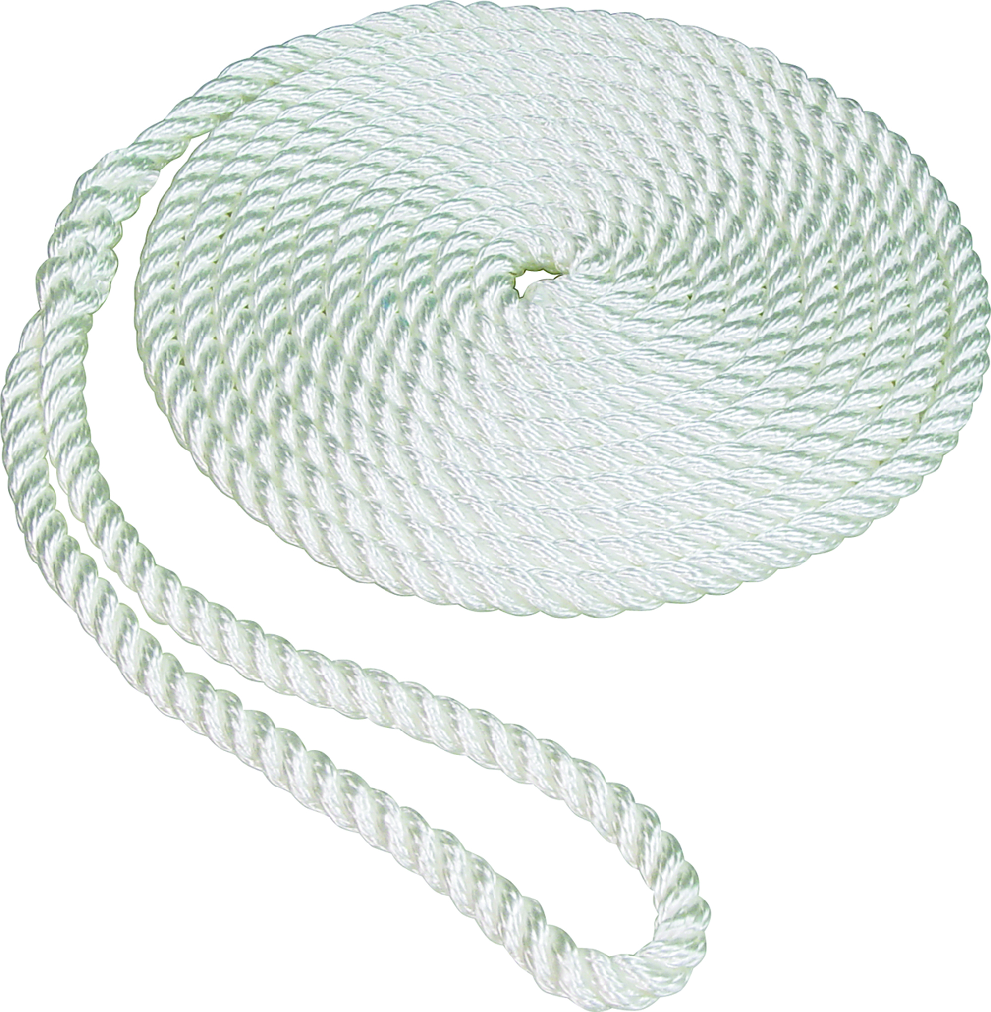 SeaSense 50013012 Twisted Nylon Dock Line 1/2" x 35' White
