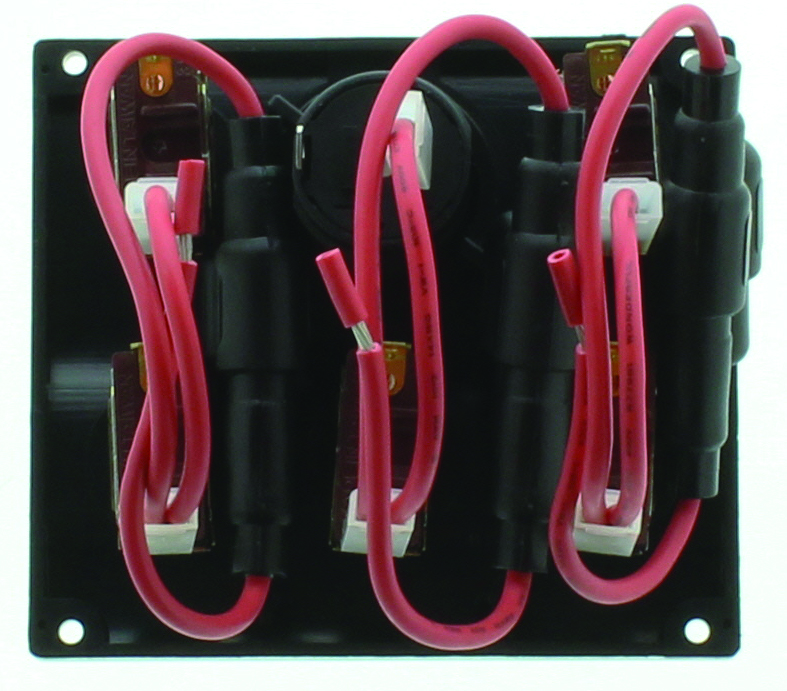 SeaSense 50031295 5 Gang Toggle Switch Panel with 12V Outlet