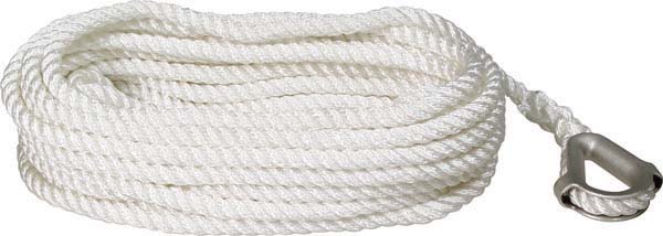 SeaSense 50013027 3/8" x 150' Twisted Nylon Anchor Line - White