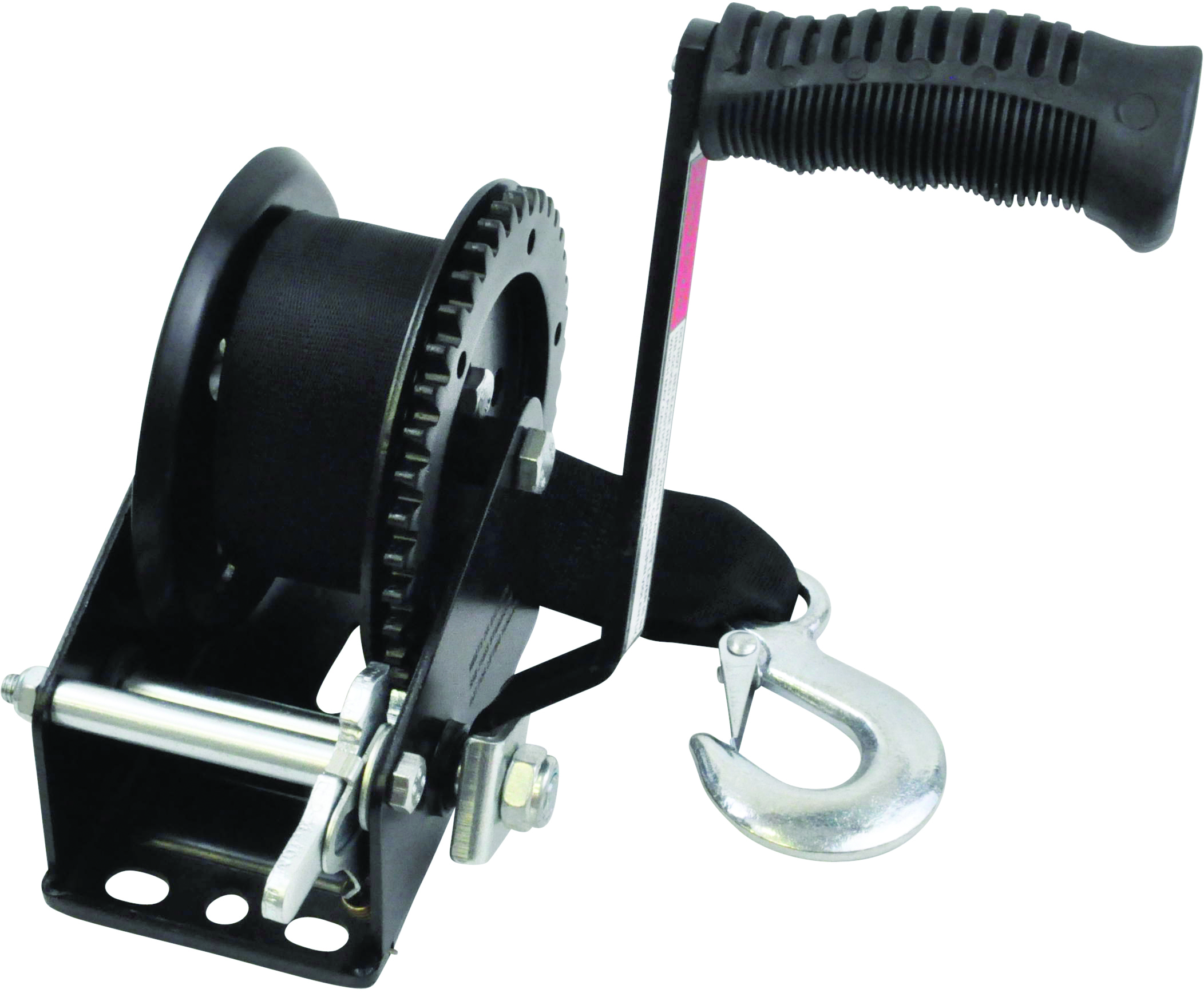 SeaSense 50017834 Manual Boat Trailer Winch 1200 lb Capacity with 2" x 20' Strap