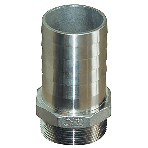 Groco PTH-1500-S 1-1/2" NPT to 1-1/2" ID Stainless Steel Pipe to Hose Fitting