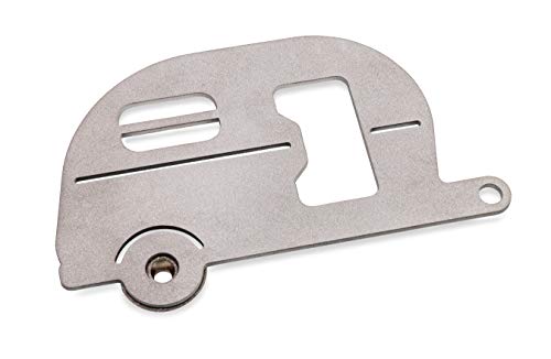 Camco 53305 Life Is Better At The Campsite Bottle Opener | Easily Removes Bottle Caps | Features A Unique Camper Design With Magnet