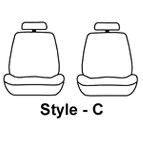 Covercraft SS2522PCCH Polycotton Seatsaver Custom Front Row Seat Covers Charcoal