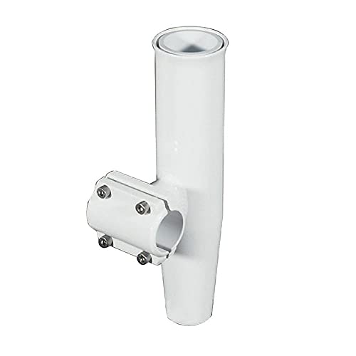 Lee'S Tackle RA5204WH Lee'S Clamp-On Rod Holder White Aluminum Horizontal Mount Fits 1.900" O.d. Pipe