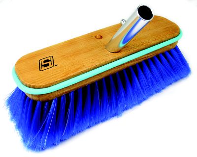 Seachoice QYM0210-BES Deck Brush with Bumper Wood Extension 10 Inch Extra Soft