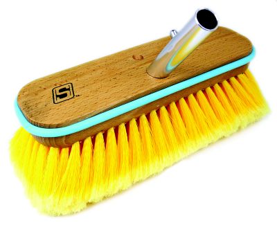 Seachoice QYM0210-YS 10" Deck Brush with Bumper Extra Soft Bristles