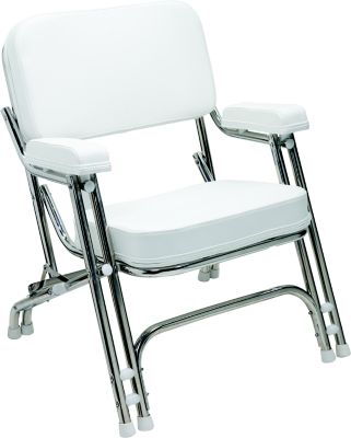 Seachoice CK-DC002SS Folding Deck Chair Stainless Steel White