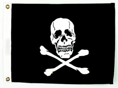 Seachoice 78251 12" x 18" Jolly Roger Pirate Flag Nylon