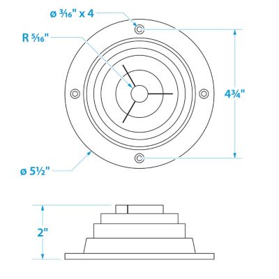 Seachoice 29251 Motorwell Boot for Engine Wires and Fuel Lines - 4 Inch