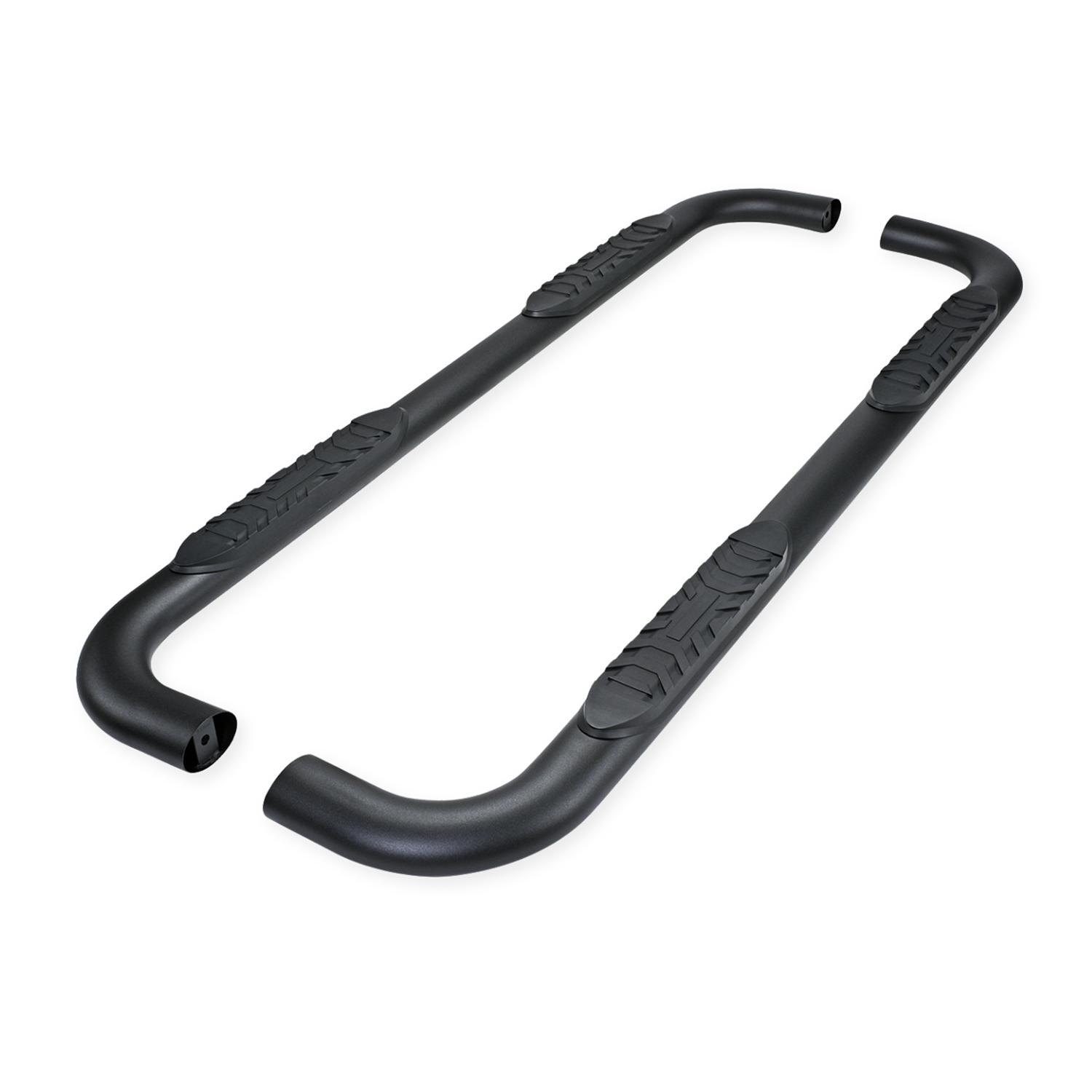 TrailFX A1012B 4 Inch Oval Bent Step Bars Black Ram 1500 Crew Cab